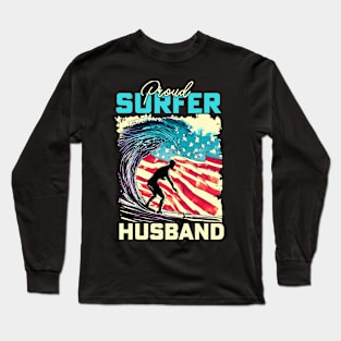 Proud Surfer Husband Long Sleeve T-Shirt